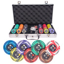 FSPT cash game 300 poker set, colorful poker chips, poker cards, dealer button and poker case