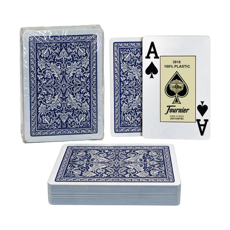 Poker Playing Cards Fournier 2818 Plastic Blue 2 Index