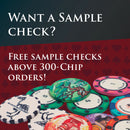 Sample checks free under 300 ceramic poker chip orders