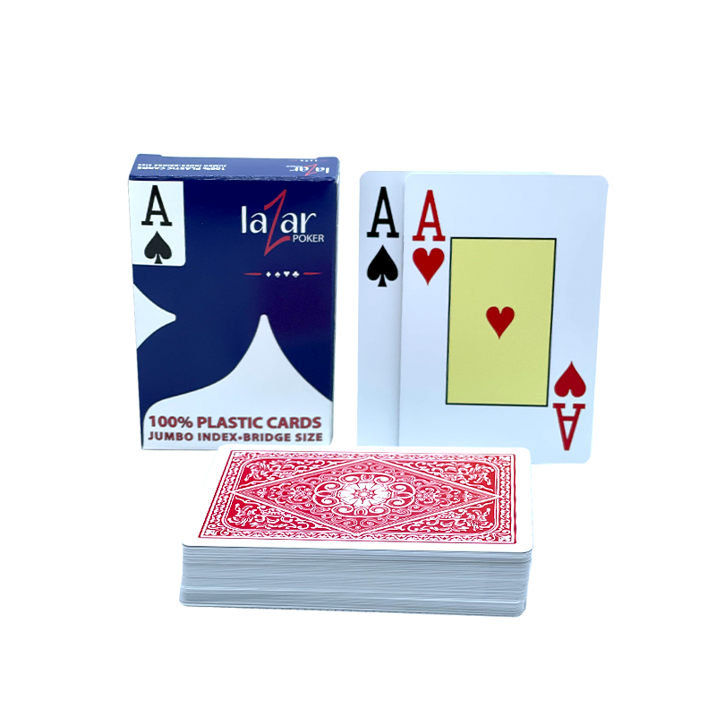 Poker Speelkaarten Lazar Bridge Formaat Plastic 2 Index 12 stuks