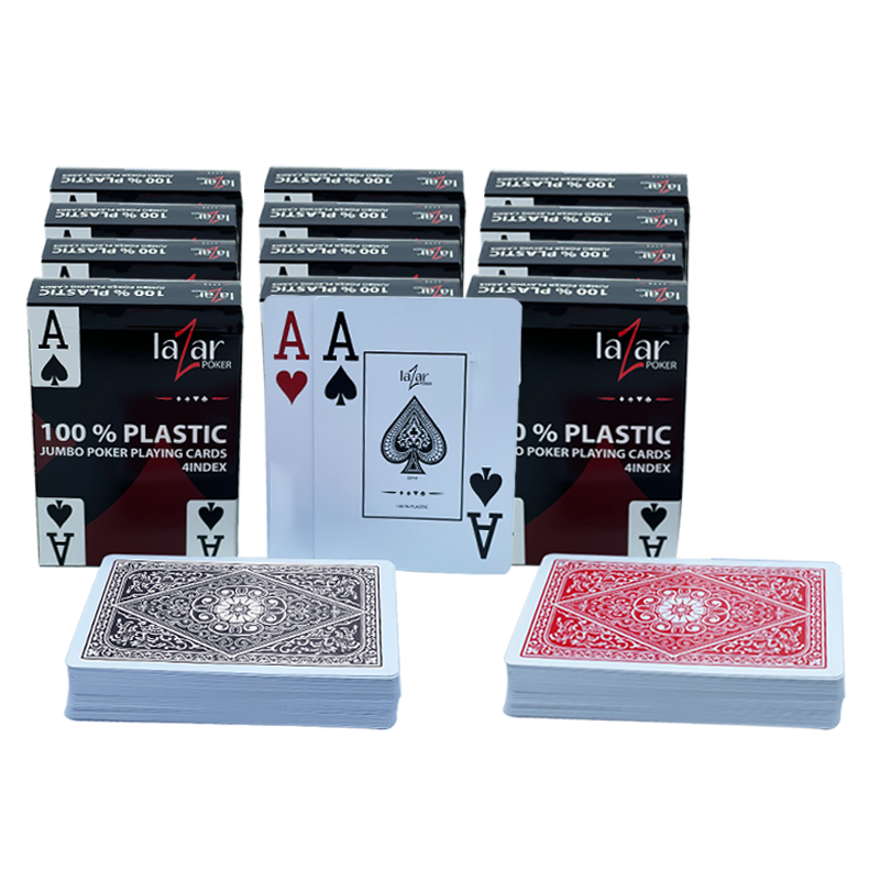 Poker Speelkaarten Lazar 1070 Plastic 2 Index 12 stuks