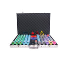 lazar no limit 1000 poker set, colorful poker chips, Poker cards, Dealer button and Poker case