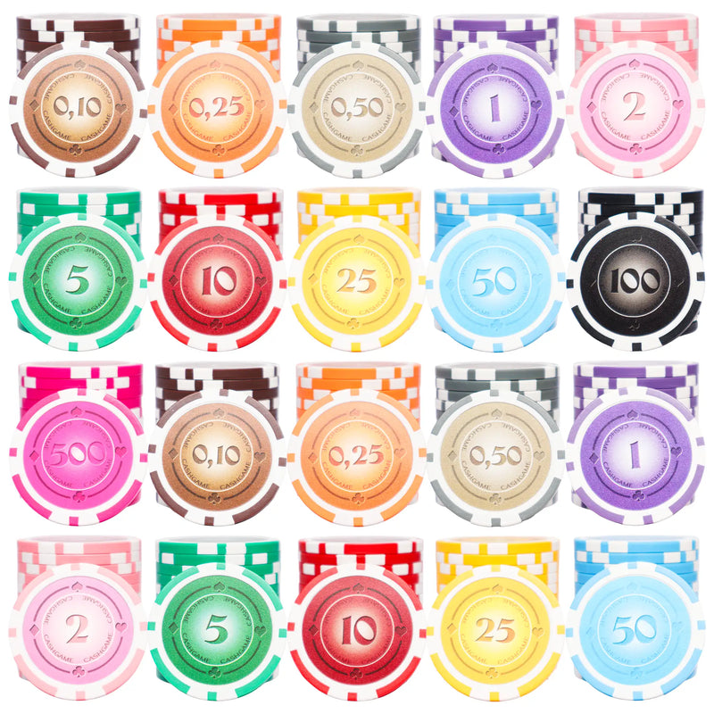 50 Fiches Da Poker Brown Super Diamond - Promo: Compri 2 E Ricevi 1 Set Gratis!