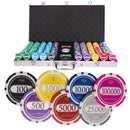 lazar tournament 750 poker set, poker chips, poker cards, dealer button and poker case