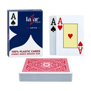 Carte da Poker Lazar Formato Bridge 100% Plastica 2 Index Rosso