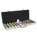 monte carlo poker set 500, overview of our colorful poker chips, poker cards and a dealer button