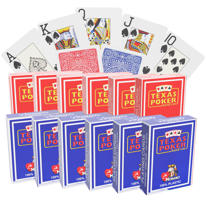 Modiano Poker Kort Plast 2 Index 12st