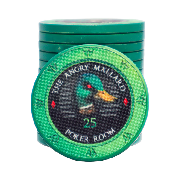 Angry Mallard Tournament Poker Chip 25