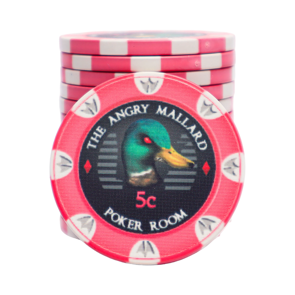 Angry Mallard Cash Game Poker Chip 5 cents