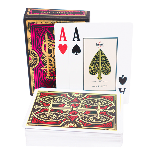 <tc>Cartas de Póker Premium Gilded Blades Plástico Rojo 2 Índices</tc>