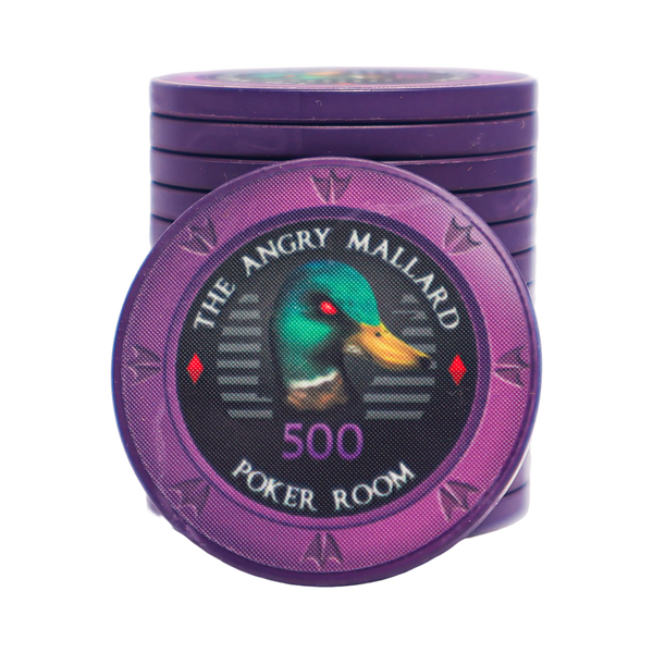 Angry Mallard Tournament Poker Chip 500