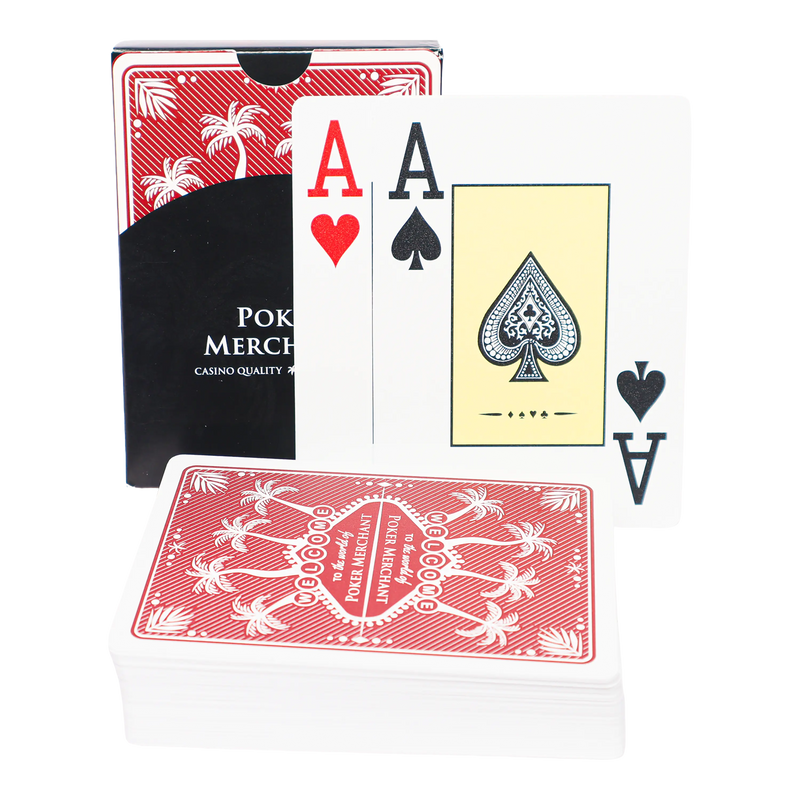 Poker Cards Poker Merchant Plastic Red 2 Index