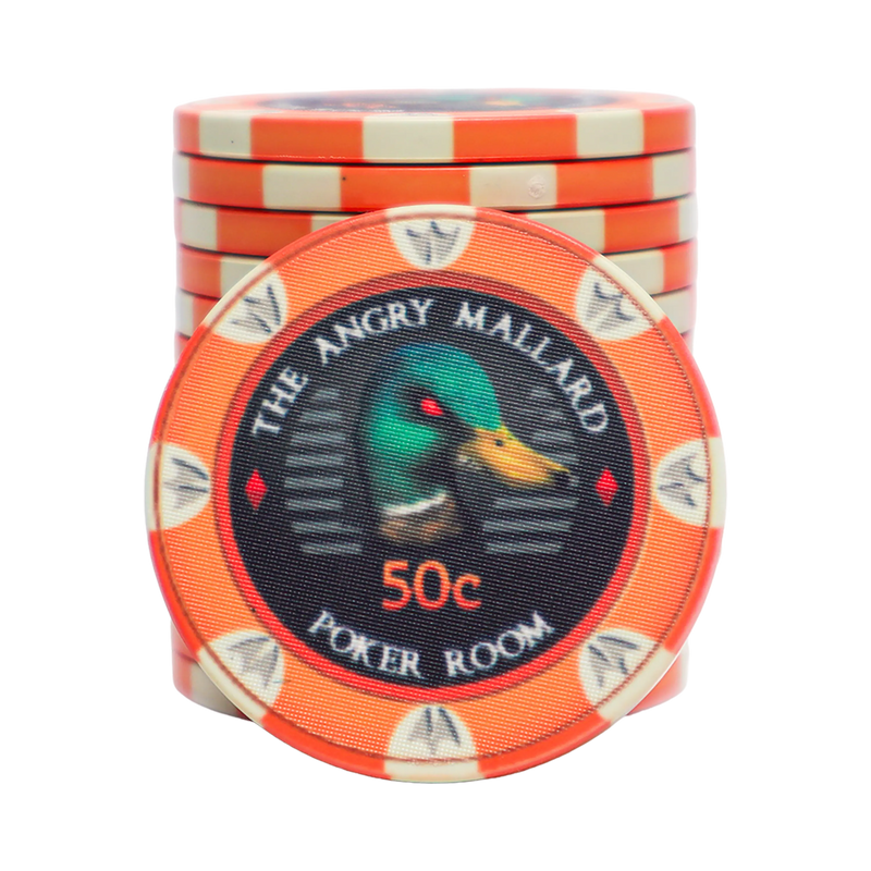 Angry Mallard Cash Game Poker Chip 50 cents