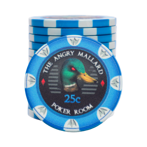 Angry Mallard Cash Game Poker Chip 25 cents