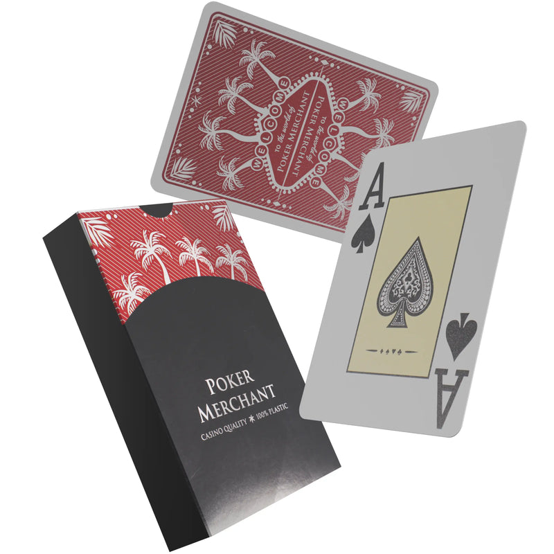 Poker Cards Poker Merchant Plastic Red 2 Index