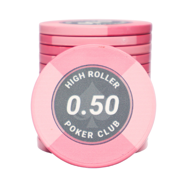 High Roller Poker Chip 0.50
