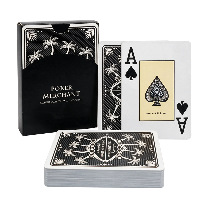 Carte da Poker Poker Merchant 100% Plastica 2 Index Nero