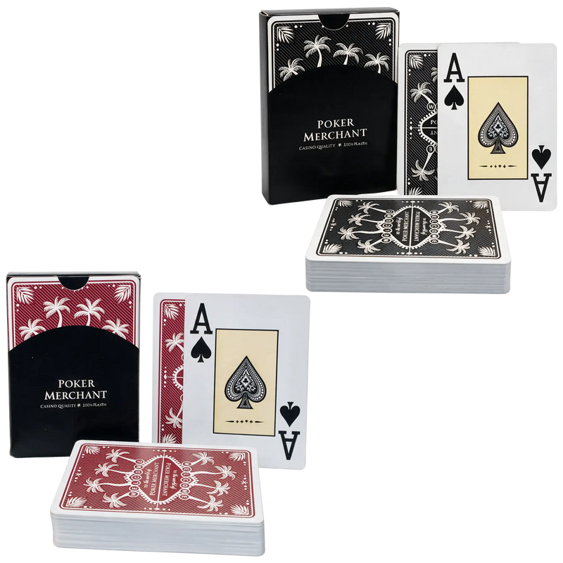 Carte da Poker Poker Merchant Jumbo 100% Plastica 2 Index 12 Mazzi