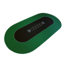 poker mat green oval