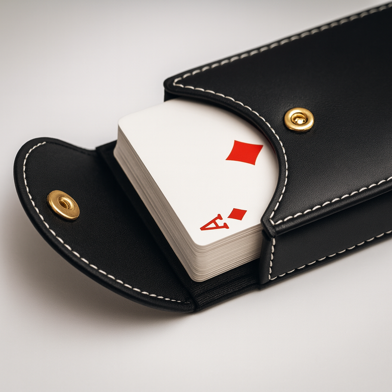 Premium Leather Case for Deck of Cards