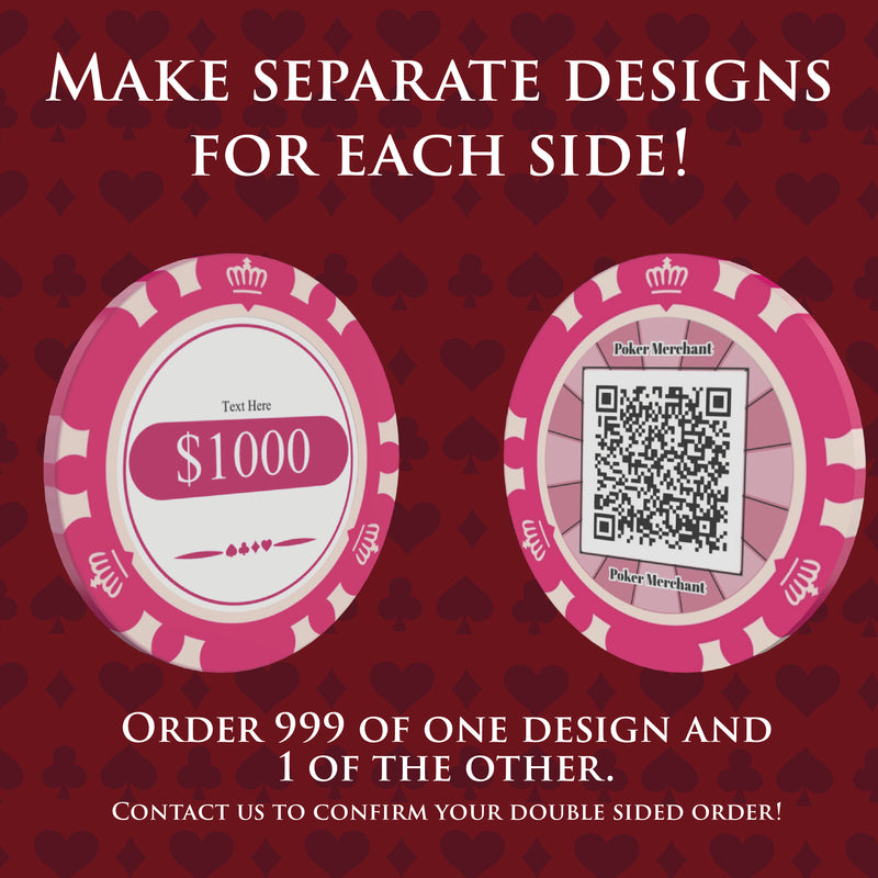 seperate designs for clay cmposite poker chips