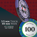 (3,5mm Thick, 40mm Wide. 11,5 - 14 Grams/ 041 - 0,49 OZ) Pair of our clay- comosite poker chips