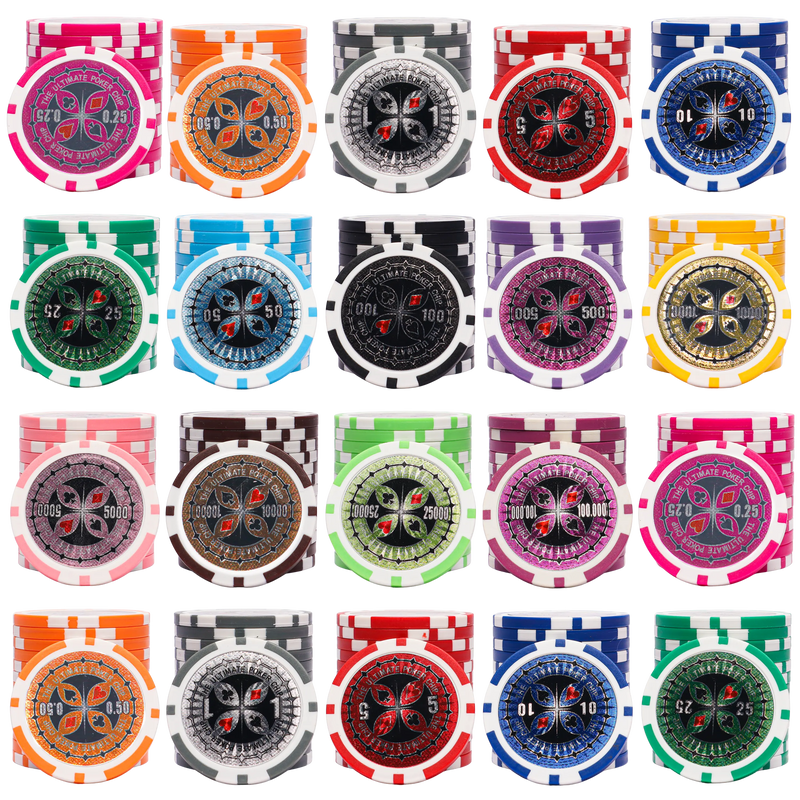 ultimate poker chips all colors and denominations 