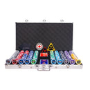 vegas nevada 750 poker set, colorful poker chips, Poker cards, Dealer button and Poker case
