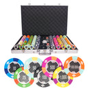 aces 1000 poker set, colorful poker chips, Poker cards, Dealer button and Poker case