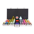 aces 750 poker set, colorful poker chips, Poker cards, Dealer button and Poker case