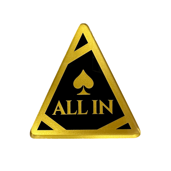 All In Button Gold Spade