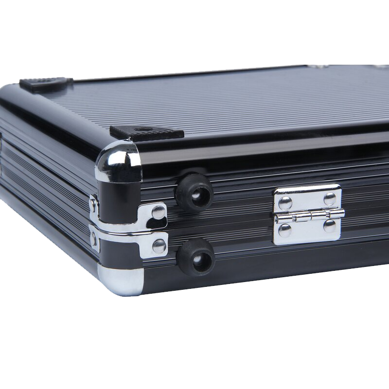 Poker Case Aluminium Black 500