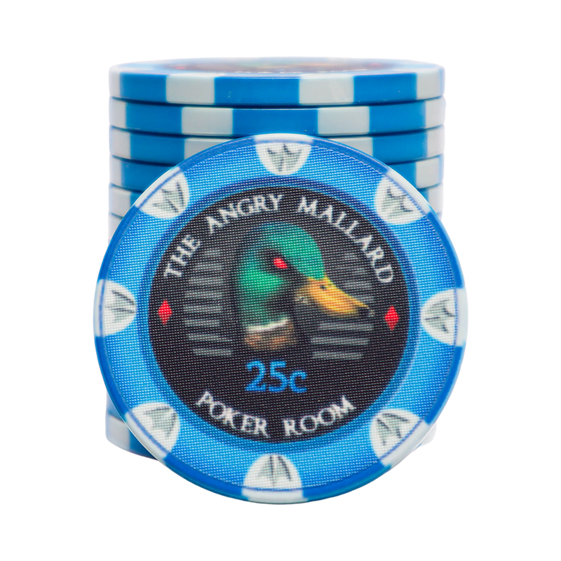 Angry Mallard Cash Game Poker Chip 25 cents