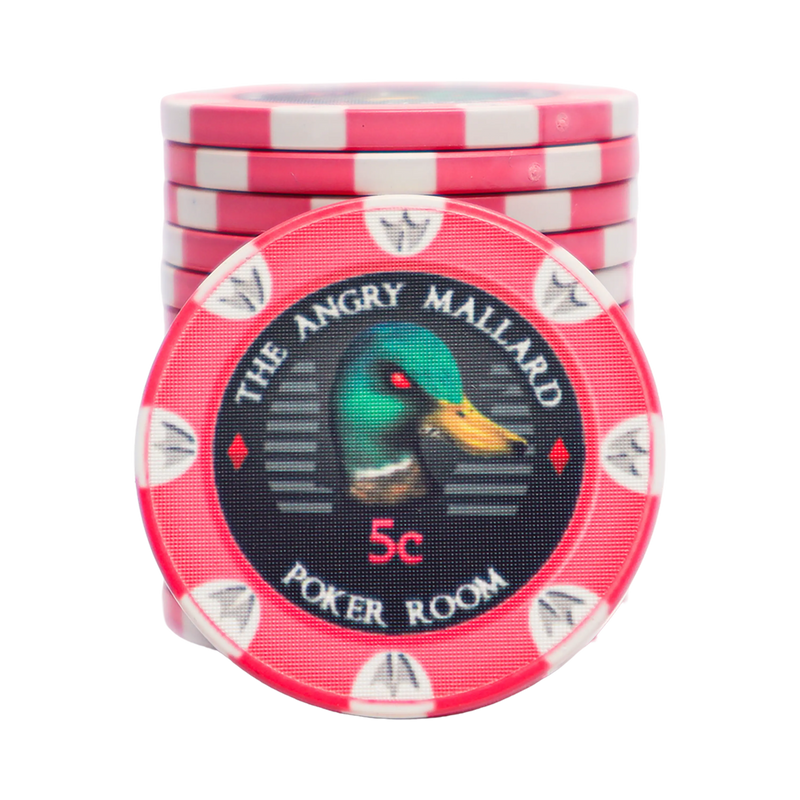 Angry Mallard Cash Game Poker Chip 5 cents