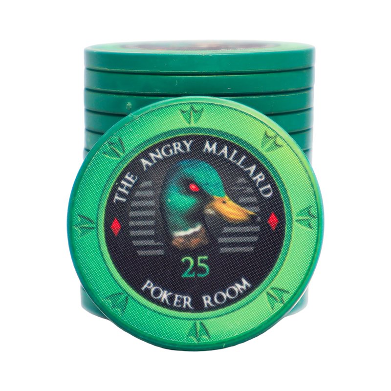 Angry Mallard Tournament Poker Chip 25