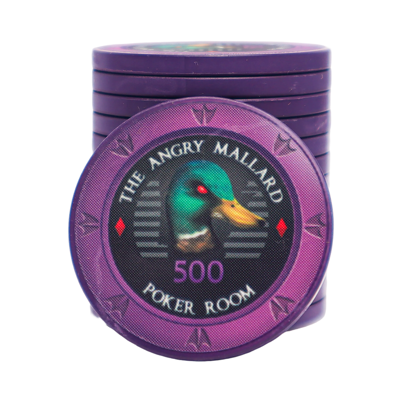 Angry Mallard Tournament Poker Chip 500