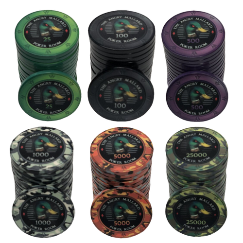 Poker Chips Set Angry Mallard Tournament 1000