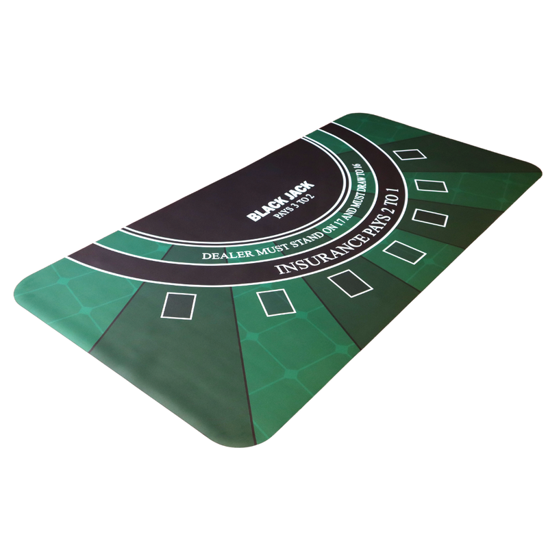 black jack mat green black