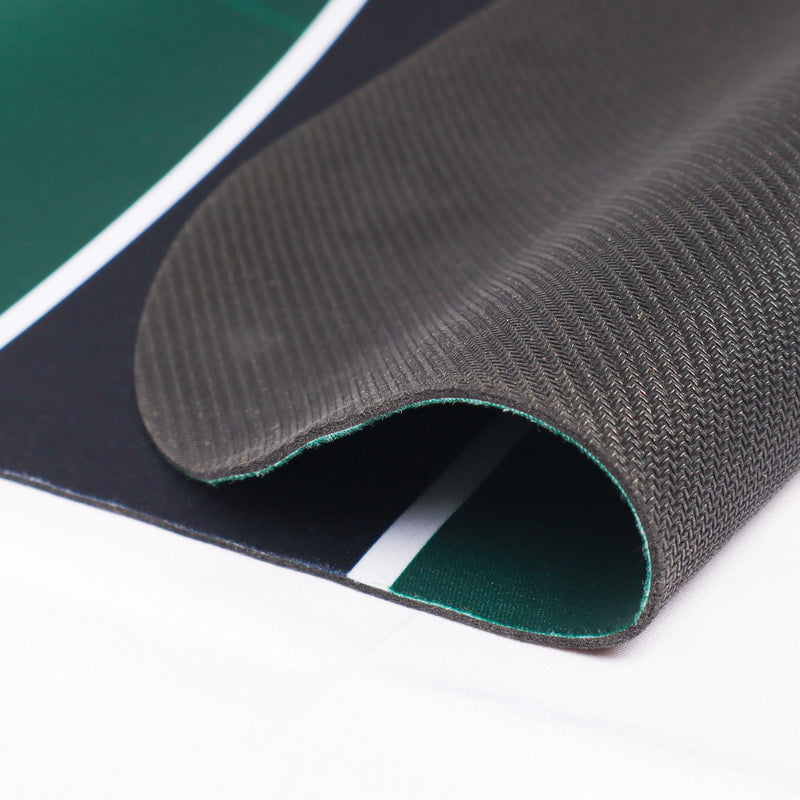 black jack mat fold green black