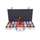 ceramic crown 300 poker set,  colorful poker chips, poker cards, dealer button and poker case