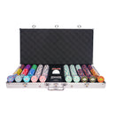 ceramic crown 750 poker set,  colorful poker chips, poker cards, dealer button and poker case