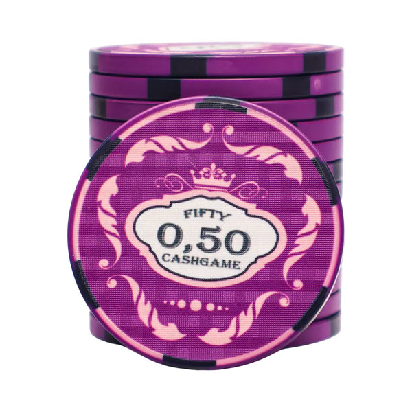 Ceramic Crown Poker Chip 0.5