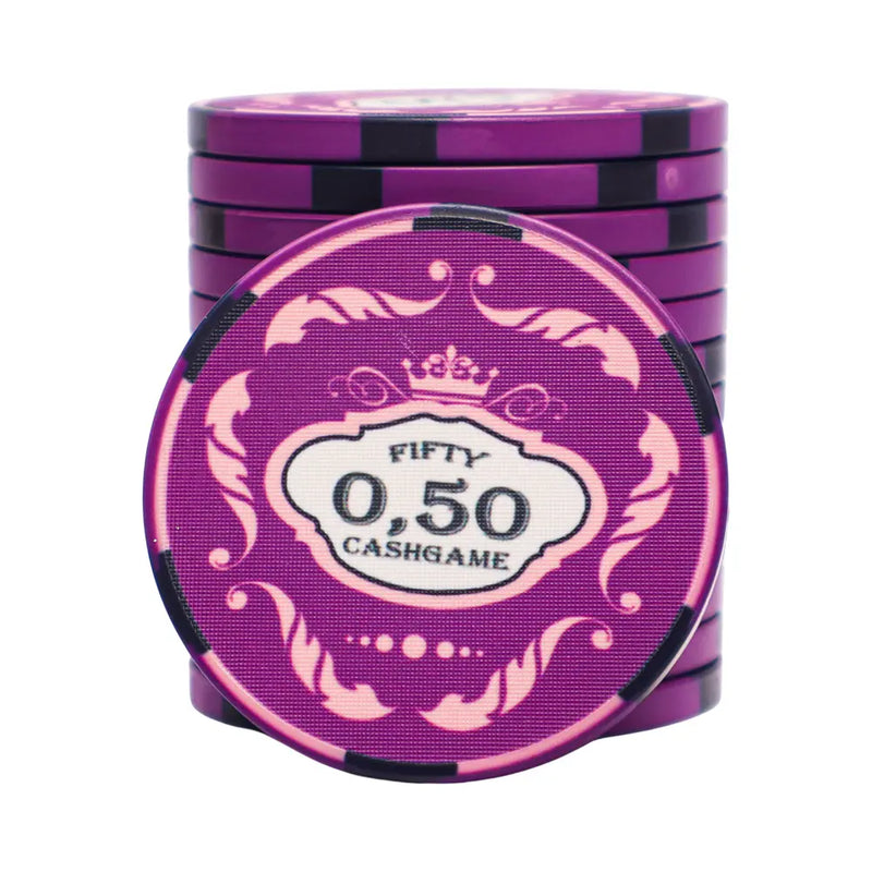 Ceramic Crown Poker Chip 0.5