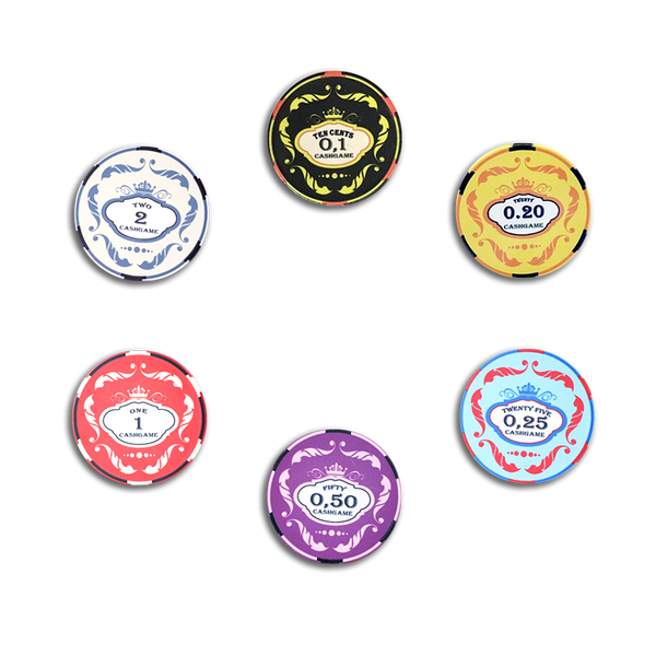 Poker Chips Set Ceramic Crown 1000