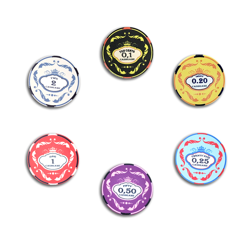 Poker Chips Set Ceramic Crown 1000