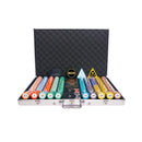 ceramic las vegas 1000 poker set, colorful poker chips, Poker cards, Dealer button and Poker case