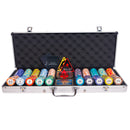 ceramic las vegas 500 poker set, colorful poker chips, Poker cards, Dealer button and Poker case