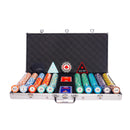 ceramic las vegas 750 poker set, colorful poker chips, Poker cards, Dealer button and Poker case