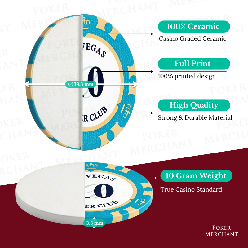Poker Chips Ceramic Las Vegas 500 | Poker Merchant
