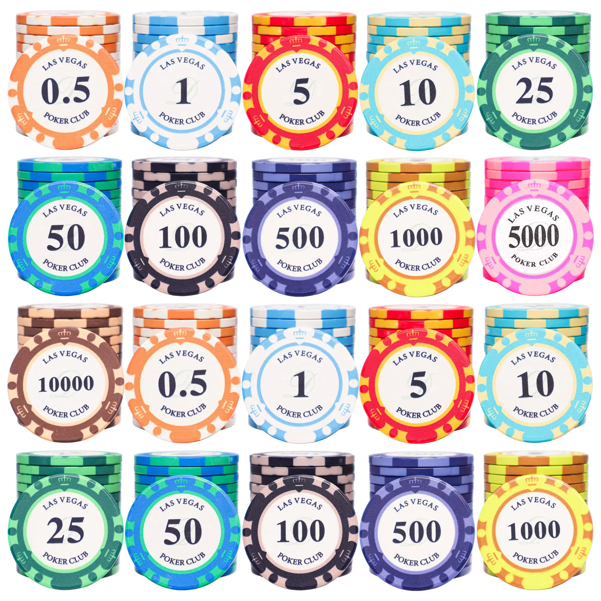 Poker Chips Ceramic Las Vegas 750 | Poker Merchant